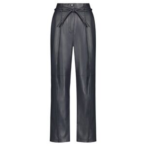 Mayson the Label Vegan Leather Pleat Front Tapered Pants in Periscope Size 2